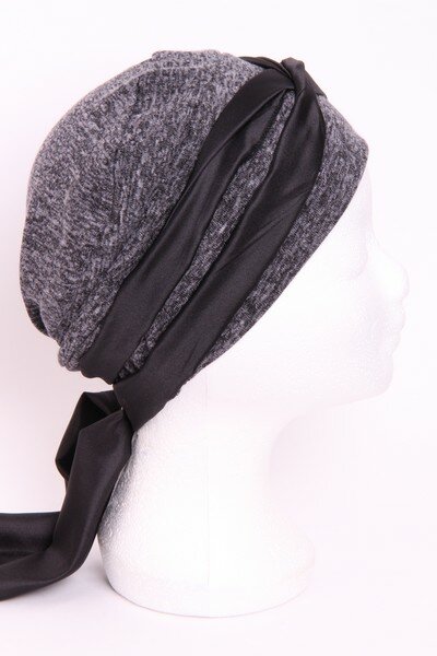 SMP84 Antraciet gemêleerd sjaaltje zwart