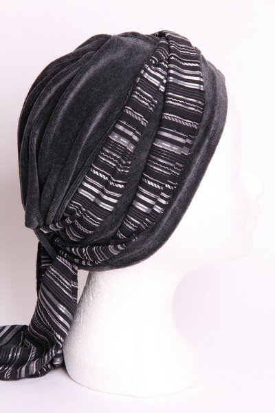 SG14/Antraciet sjaaltje zwart met zilveren draadjes