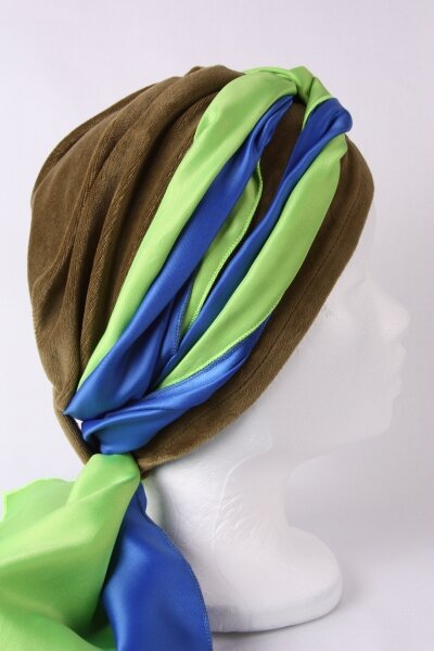 DS10/Leger groen Sjaaltjes Kobalt Blauw en Lime