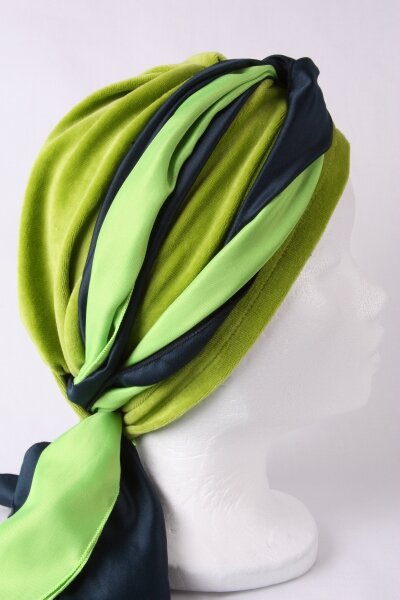 DS42/Lime Sjaaltjes donker Blauw en Lime